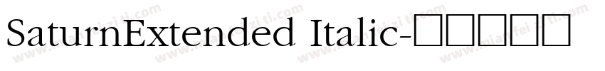 SaturnExtended Italic字体转换